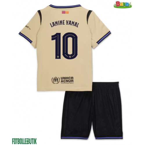 Barcelona Lamine Yamal #10 Bortaställ Barn 2025-26 Kortärmad (+ Korta byxor)